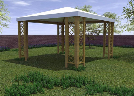 Gazebo 360X360 Con Grigliati - Losa Legnami 