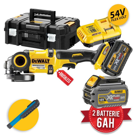 Smerigliatrice a batteria Dewalt DCG414T2 54V 6Ah - XR FLEXVOLT