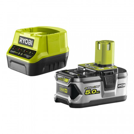 Ryobi Kit energia - Caricabatterie e batteria 18V ONE+ 5,0 Ah