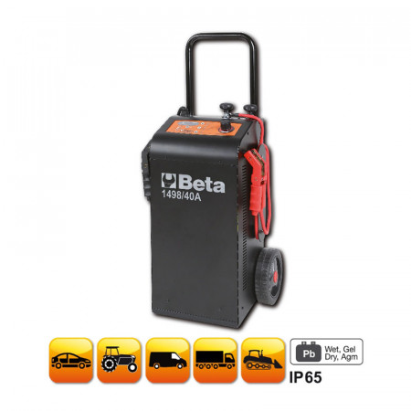 Beta 1498/40A - Caricabatterie avviatore multifunzione 12-24V carrellato