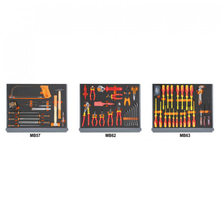 Beta 5935 ET/1MB - Assortimento di 95 utensili per elettrotecnica in moduli morb