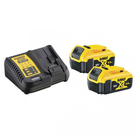 Dewalt DCB115P2-QW - Starter kit batterie da 18V, 2 x 5Ah + Caricabatterie