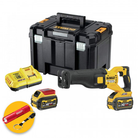 Dewalt DCS389T2-QW - Sega universale a gatuccio a batteria 54V XR FLEXVOLT - 2 x 6 Ah