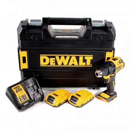 Dewalt DCD708D2T Compact - Trapano avvitatore 18V con percussione e 2 batterie da 2Ah