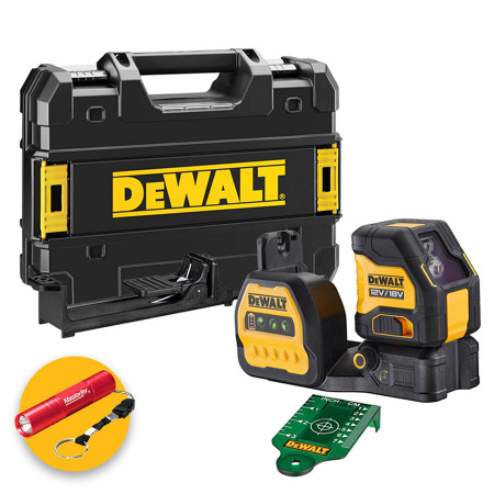 Dewalt DCE822NG18-XJ - Livella tracciatore laser a croce 90° + 2 punti - raggio verde