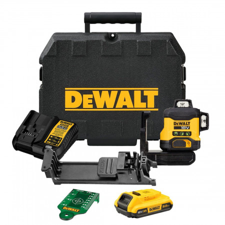 Dewalt DCLE34031D1-QW - Livella laser tracciatore a batteria 18V a 3 linee 360 