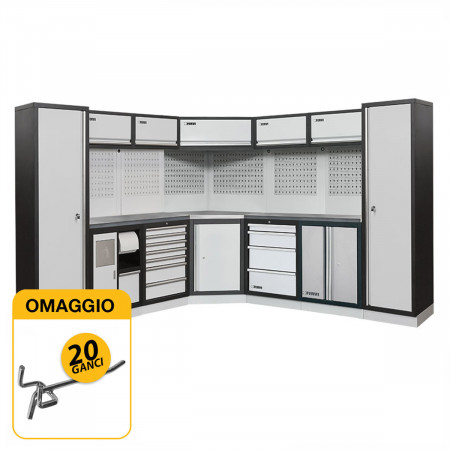 Fervi A008L - Arredamento modulare per officina arredo mobili officina auto moto bici 