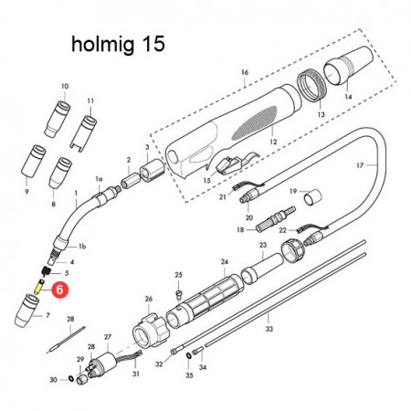 Punte guidafilo per Holmig 15 (0,6-0,8-1,0mm)