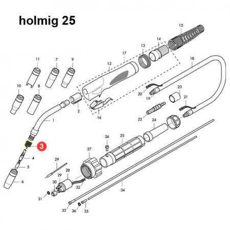 Molla ugello per Holmig 25 (HG02510)