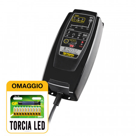 Caricabatterie auto moto furgoncini mantenitore Deca SM C70T - ex SM1270evo con omaggio torcio