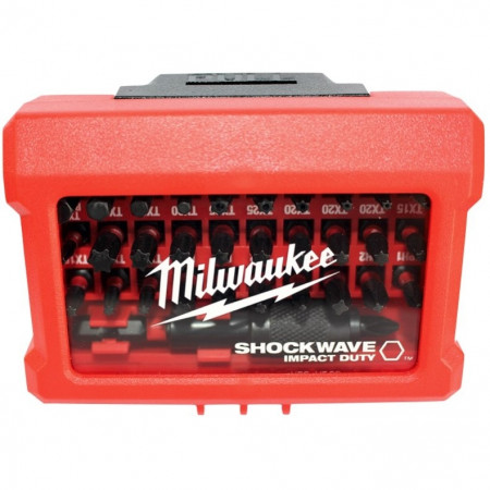 Kit Inserti 1/4 Milwaukee 32 pezzi Shockwave per avvitatori ad impulsi