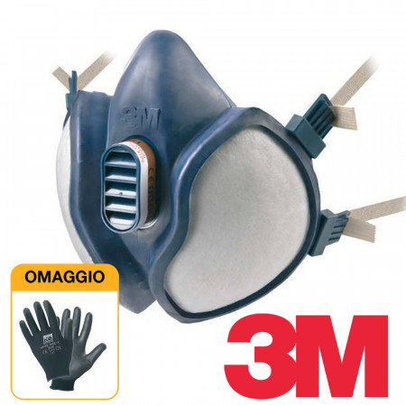 Maschera antipolvere polveri vapori respiratore a semimaschera 3M 4251