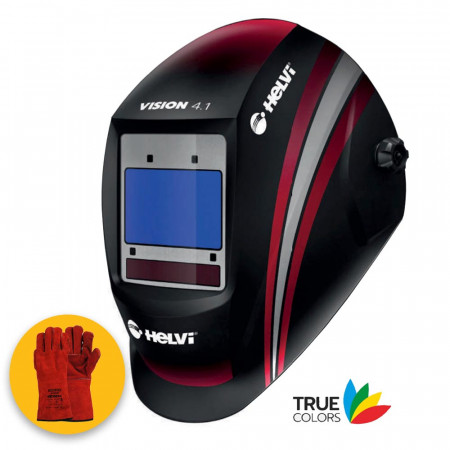 Helvi Vision 4.1 - Casco maschera per saldatura, 4 sensori, visione TRUE COLOR