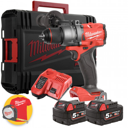 Milwaukee M18 FPD3-502X - Trapano avvitatore con percussione a batteria 18V FUEL - 2 batteria 5Ah