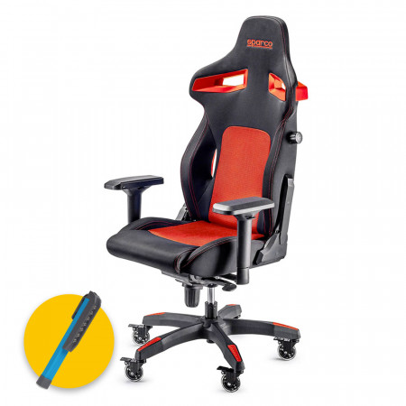 Sparco STINT Nero/Rosso - Sedia poltrona sportiva da ufficio e gaming - 00988NRRS