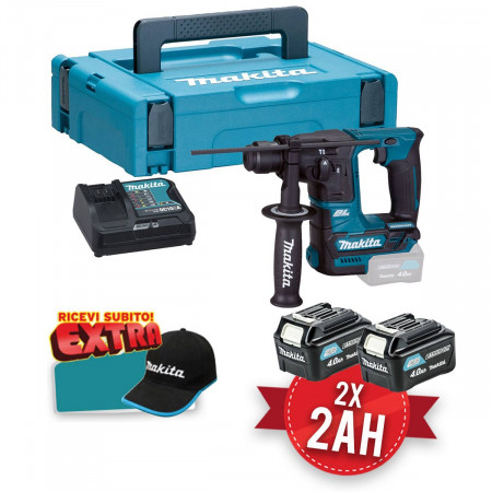 Makita HR166DSMJ - Trapano tassellatore brushless a batteria 2x4Ah