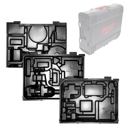 Milwaukee termoformato per utensili a batteria per valigetta Heavy Duty - Modello a scelta