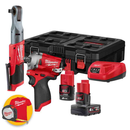 kit milwaukee m12 fuel fpp2av-422p utensili a batteria professionale