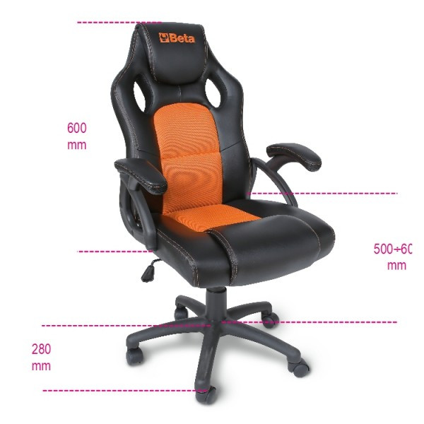 Poltrona sedia per ufficio ergonomica con braccioli Beta 9563U