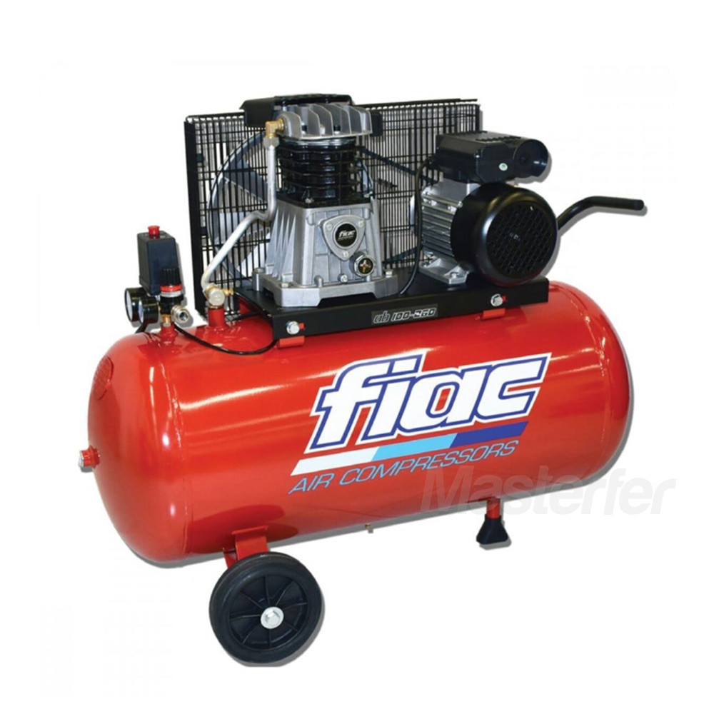 Fiac AB 100-268 T - Compressore aria con trasmissione a cinghia 100LT ,  trifase 1,5 Kw