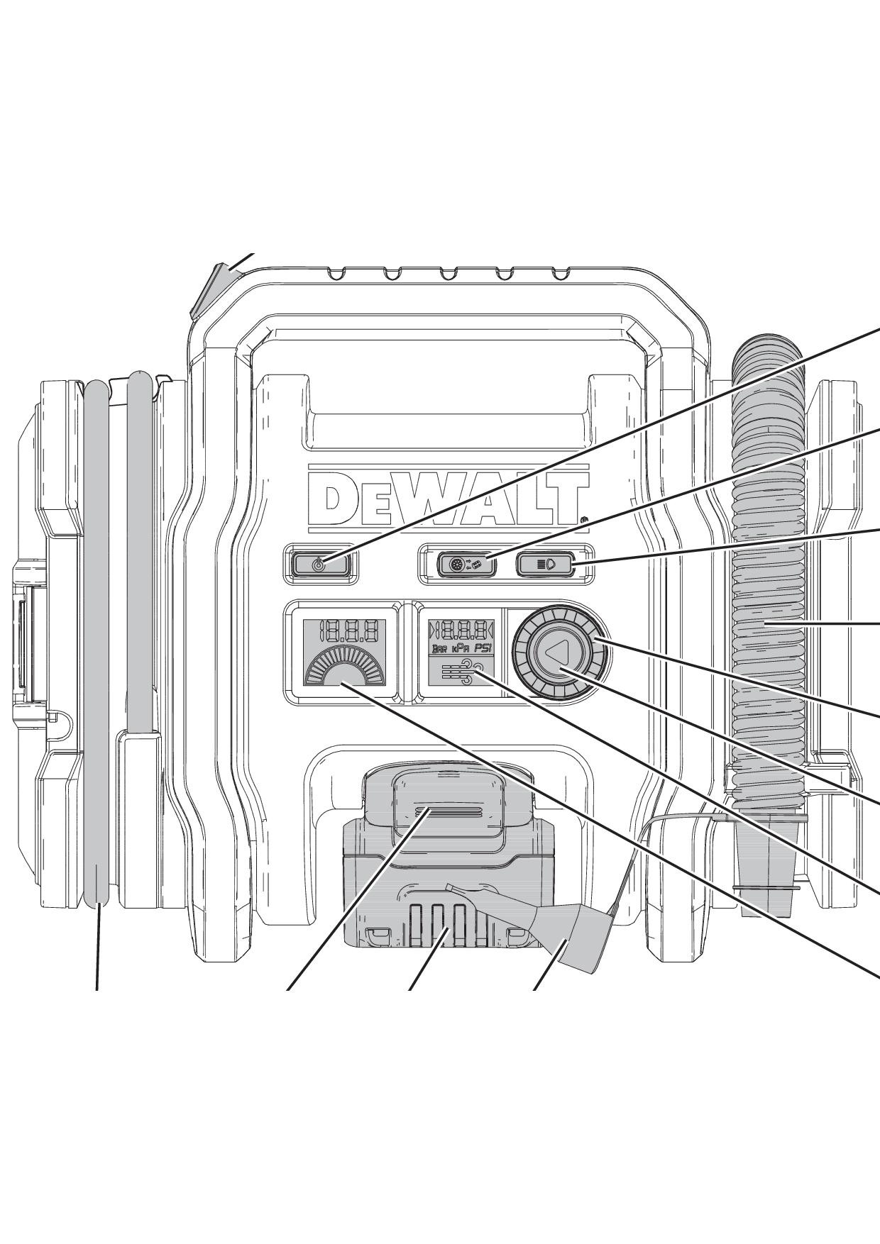 Compressore portatile a batteria 18V Dewalt DCC018N