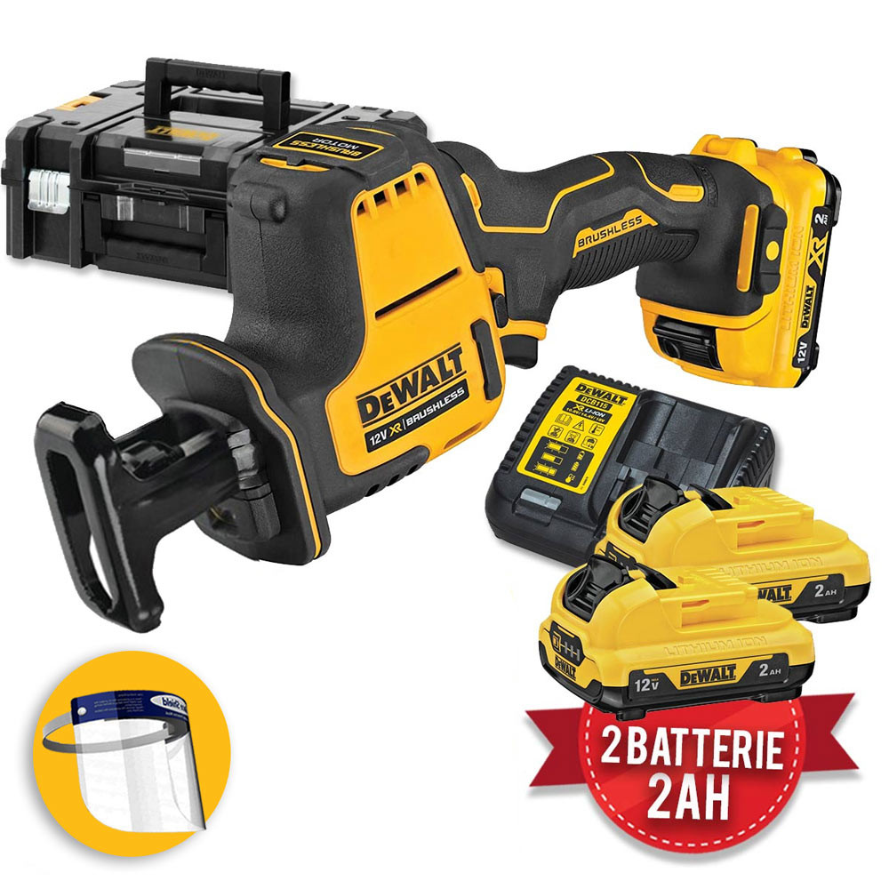 Dewalt DCS312D2 - Sega a gattuccio a batteria 12V, 2 batterie da 2Ah in  valigetta