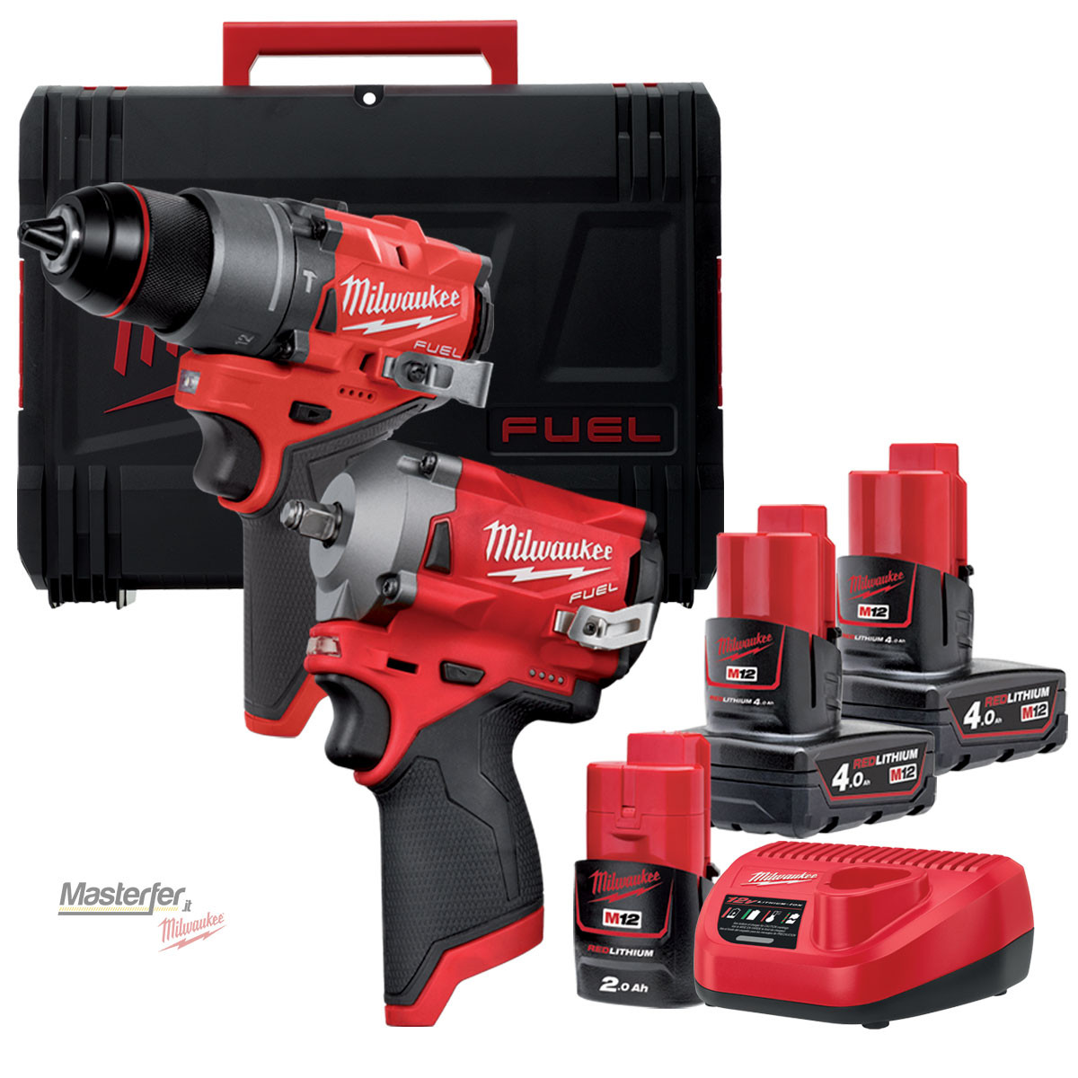 Kit utensili per manutenzione - Set Milwaukee 12V trapano e avvitatore +  Valigetta attrezzi completa Beta 100 pz.