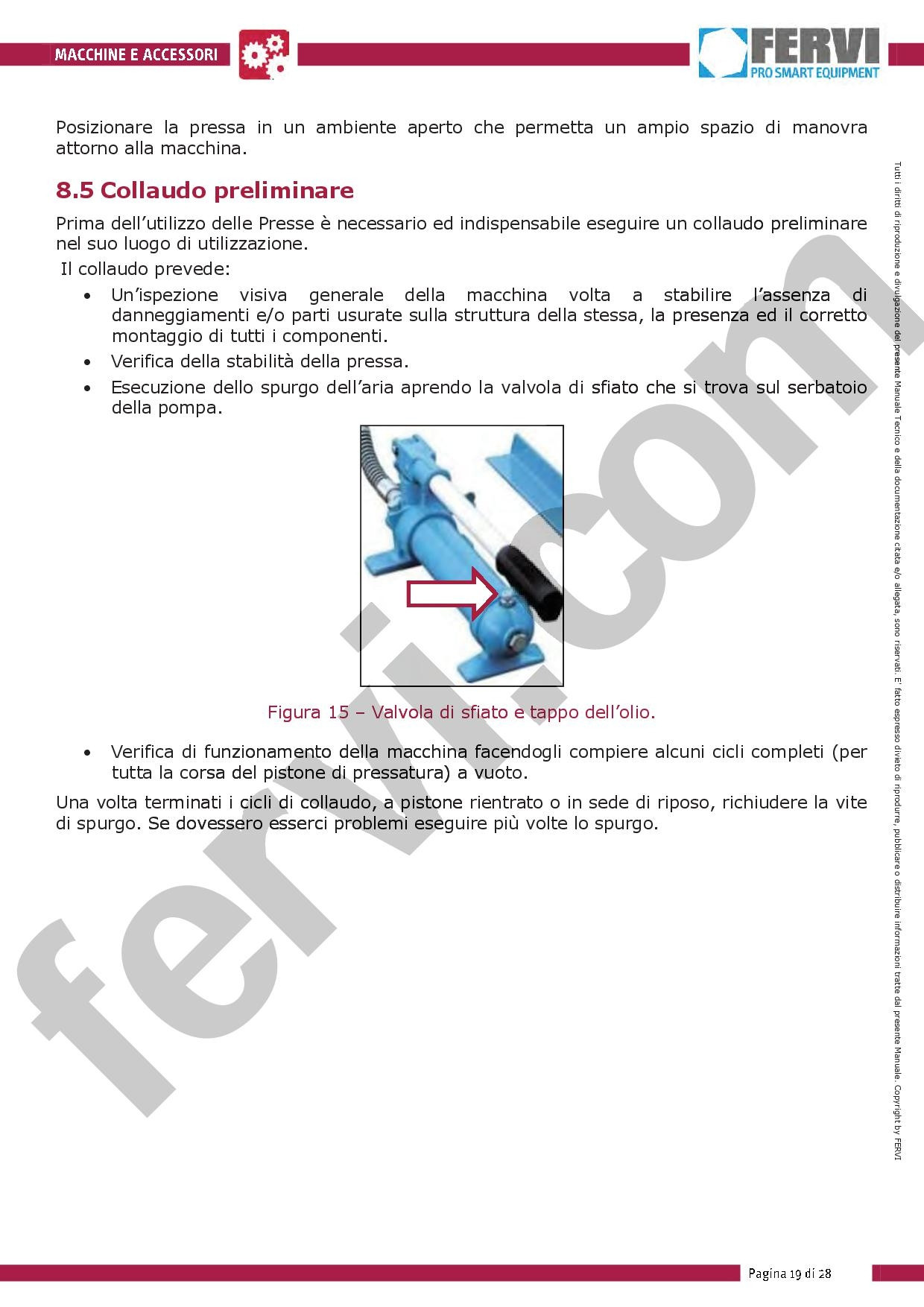 Prensa hidráulica manual 20 Toneladas fervi p001/20