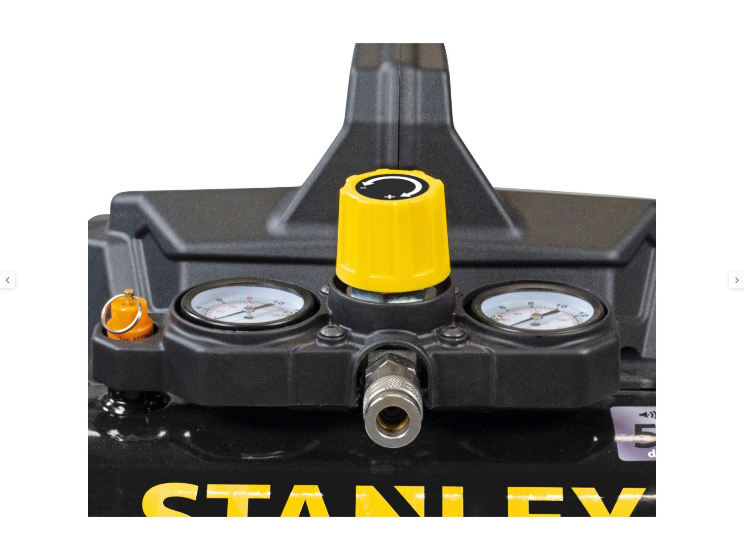 Stanley DST 101/8/6 - Compressore aria portatile molto silenzioso non  lubrificato 6 litri