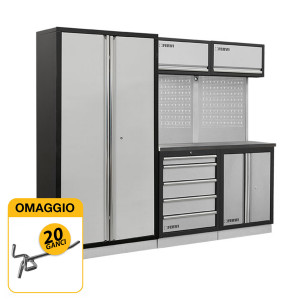 Fervi A008T - Arredamento modulare per officina con omaggio