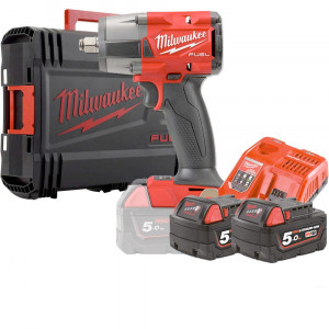 Milwaukee M18 FMTIW2F12-502X - Avvitatore ad impulsi a batteria 18V Fuel, attacco da 1/2" F uso per smontare gomme