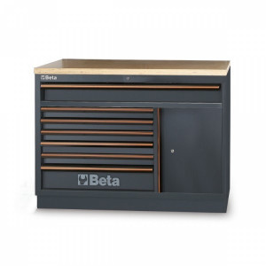 Beta C45PRO M7A/W - ​​Modulo fisso con 7 cassetti per arredo officina C45PRO