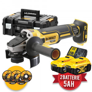 Dewalt DCG405P2 smerigliatrice angolare brushless a batteria 18V con omaggi