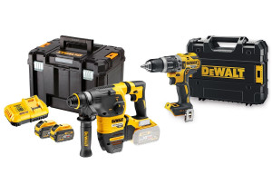 Kit Dewalt 54V DCZ204T2T Tassellatore DCH323 + Trapano a percussione DCD796 Flexvolt