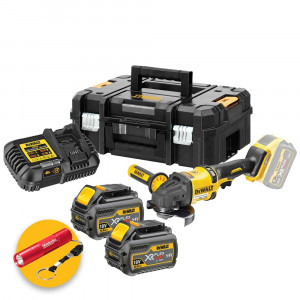 Dewalt DCG418T2-QW - Smerigliatrice angolare 125 mm 54V XR FLEXVOLT 2 X 6Ah