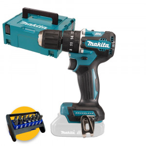 Makita DHP487ZJ - Trapano avvitatore a batteria 18V con percussione - solo corpo in valigetta