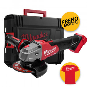 Milwaukee FSAG125XB-0X- Smerigliatrice angolare a batteria 18V Fuel con FRENO, solo corpo