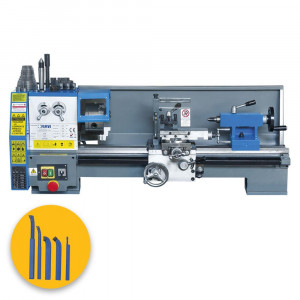 Fervi 0708 - TORNIO PARALLELO PER METALLO con cambio velocità con omaggi