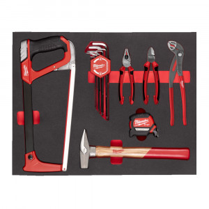 Milwaukee 4932493257 - Set di utensili generici in termoformato morbido - 15 pezzi 