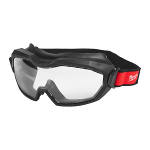 Milwaukee 4932493435 - Occhiali trasparenti a maschera anti appannamento con elastico EN166 EN170/172