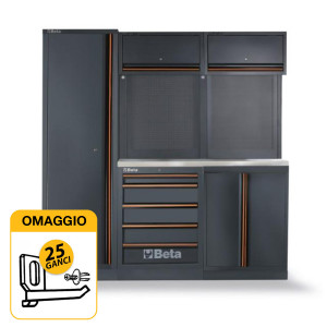 Beta C45PRO BX - Arredamento per officina con piano rivestito in acciaio