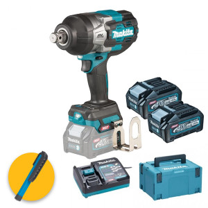 Makita TW001GM201 - Avvitatore a impulsi a batteria 40V XGT - 2 x 4Ah - Coppia 1800Nm