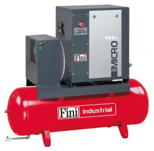 Fini compressore industriale Micro se 4 kw , 8 bar , 200 litri , 580 l/min