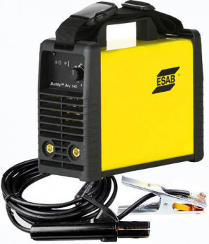 Saldatrice inverter Esab Buddy Arc 145 (145 A) con cavi e pinze pronta all'uso