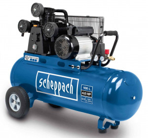 Scheppach hc550tc 400v Compressore a cinghia 100lt 3 cilindri 4cv 10 bar