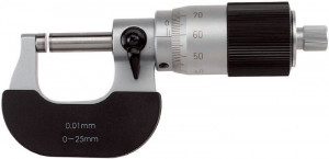 Fervi M022/75/100 - Micrometro centesimale per esterni con tamburo grande a 100 divisioni