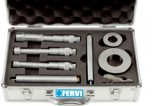 Fervi M019/12/20 - Assortimento micrometri a tre punte per interni, per fori ciechi