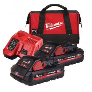 Milwaukee M18 HNRG-302 - Kit batterie 18V al litio per utensili della famiglia M18