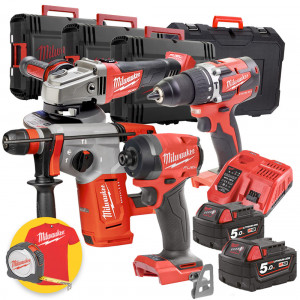 Milwaukee kit attrezzi utensili a batteria 18V Tassellatore Trapano mola