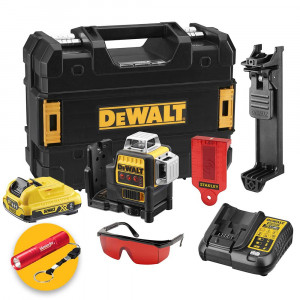 Dewalt DCE089D1R-QW - Laser 3 Linee 360° XR Litio 10.8V 2.0Ah Raggio Rosso